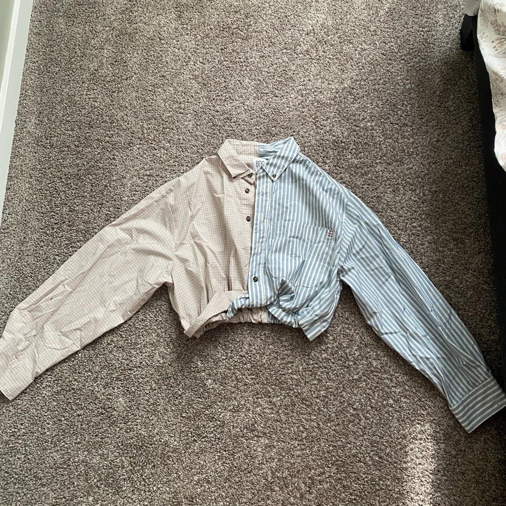 Striped Button-Up Shirt